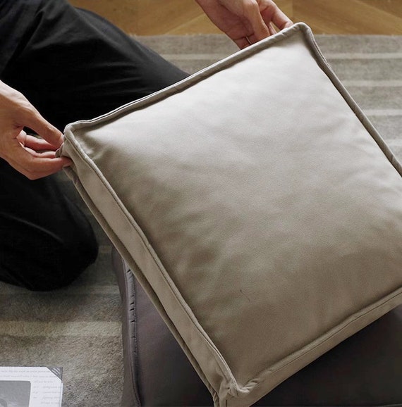200 Color Option Crazy Horse Faux Leather Sofa Cushion Cover With Piping backrest Cushion Cover Bench Cushion Cover bed Back Cushion Cover Etsy UK