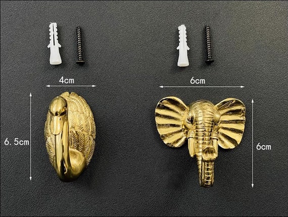 Grandi Ganci Girevoli Da Parete A Forma Di Elefante, Ganci Girevoli Da Parete A Forma Di Animale Appiccicoso Per Portasciugamani Bagno Cucina Garage Giallo 85171603
