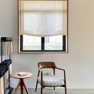 40 Colors ,100% linen Cordless Custom Roman Shades ,Soft Roman Shade with  scallops, window treatment, Roman Blinds