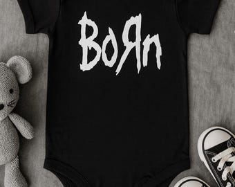 Funny Nu Metal Inspired Infant Bodysuit - Born Parody Baby Onesie