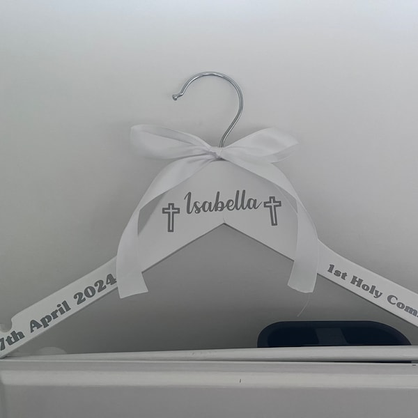 Personalised first holy communion hanger