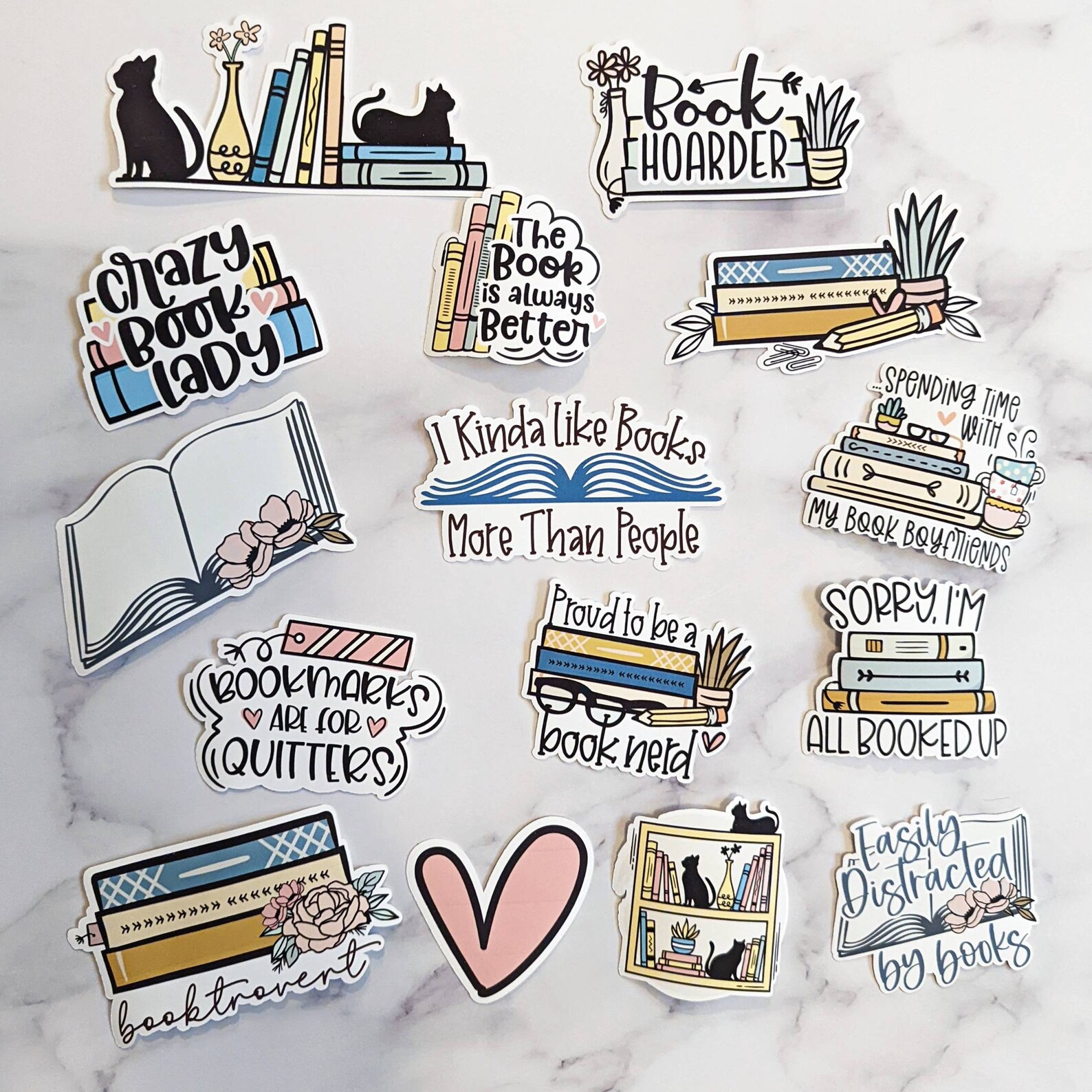 Book Lover Stickers Vinyl Stickers Stickers for Laptops Etsy