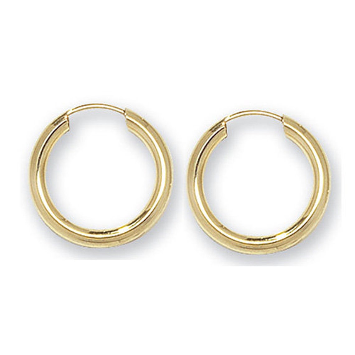 9ct Yellow Gold 10mm Sleepers Earrings 0.40g Etsy