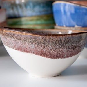 brown glaze handmade bowl pottery housewarming gift idea