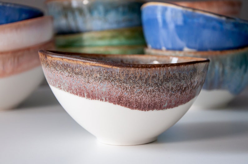 brown glaze handmade bowl pottery housewarming gift idea