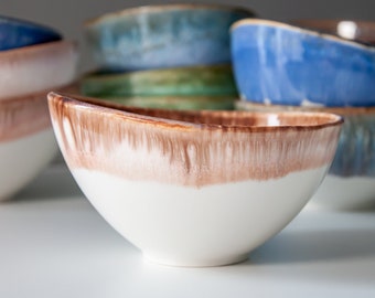 White Angled Large Porcelain Bowl|Breakfast Bowl|Salad Bowl|Soup Bowl|Porcelain Tableware|Handmade pottery|Serving Bowl|Fruit, Matcha Bowl