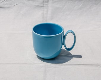 Light Blue Porcelain mug with Oval Handle, 350 ML|Handmade mug|Pottery Mug|Ceramic mugs handmade|Coffee mug|Mug Set|Mug Gift|Mug gift ideas