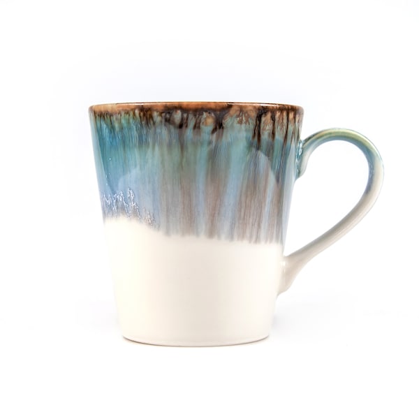 V Shaped Porcelain mug | Handmade mug | Pottery Mug | Ceramic mugs handmade | Coffee mug | Porcelain tableware | Tea mug | Blue Mug | Gift