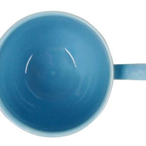Light Blue Porcelain mug with Oval Handle, 350 MLHandmade mugPottery MugCeramic mugs handmadeCoffee mugMug SetMug GiftMug gift ideas image 7