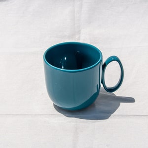 Petrol Blue Porcelain mug with Oval Handle|Handmade mug|Pottery Mug|Ceramic mugs handmade|Coffee mug|Mug Set|Mug Gift|Small mug