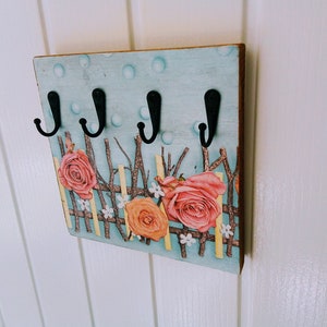 Wooden key holder /  Key holder for wall / Key organizer / Key hooks /  Key holder wall mount / House gift