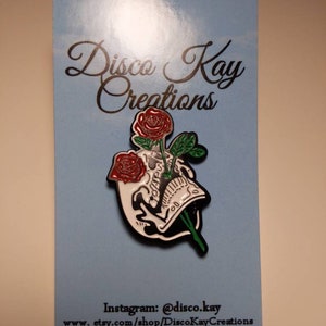 Skull and Roses Lapel Pin