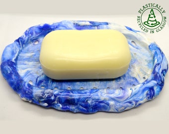 Artisanal Recycled Plastic Soap Dish | Eco-Friendly Bathroom Decor.