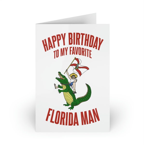 Florida Man Birthday Card - Etsy