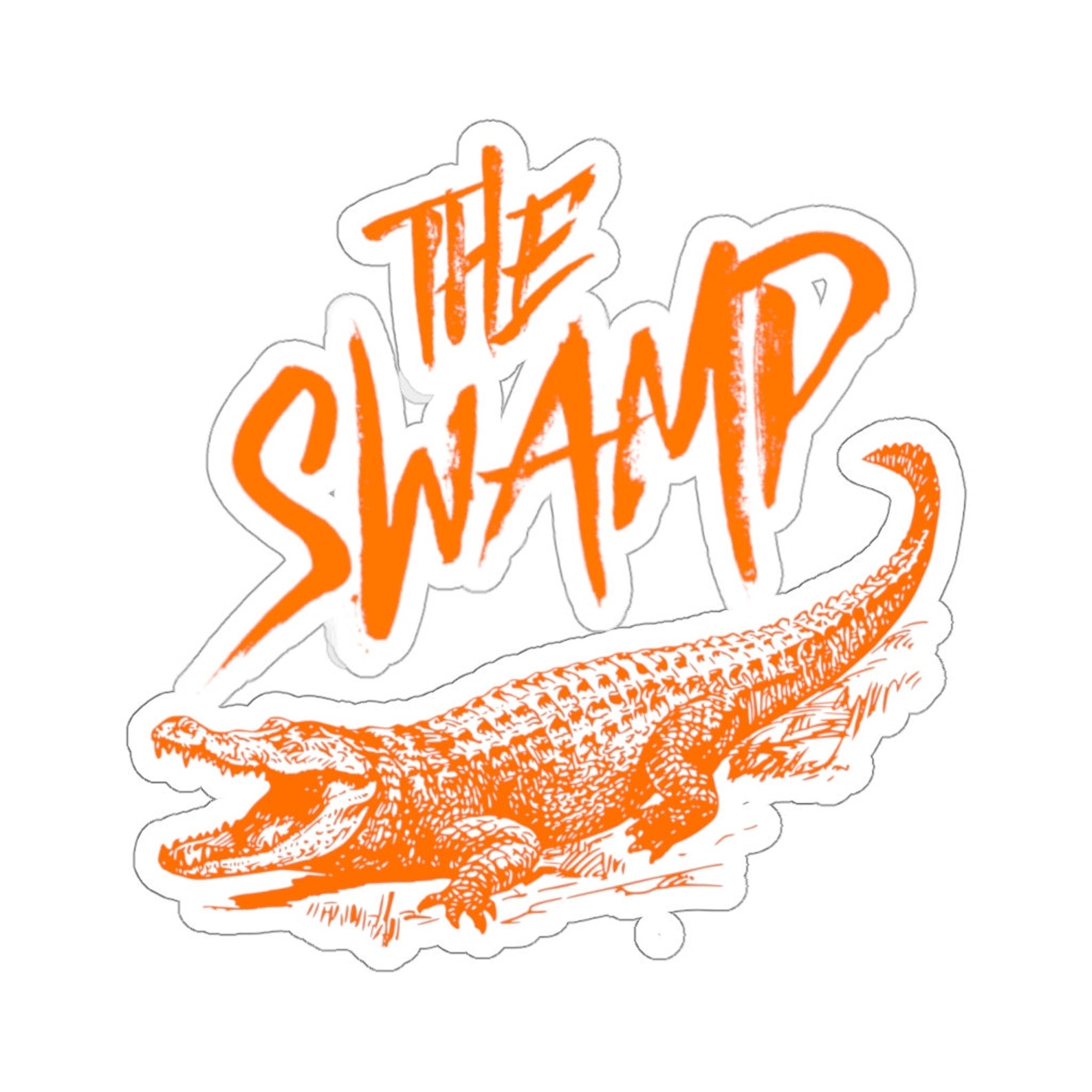 The Swamp Gator Florida Sticker Etsy