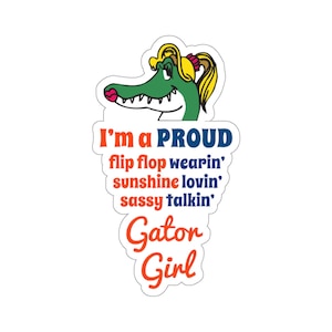 Proud Gator Girl Florida Gators Sticker
