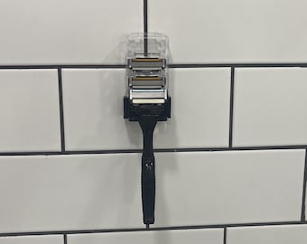 Razor holder -- Bathroom Razor Shelf  -- Shower shaving station -- Razor blade storage