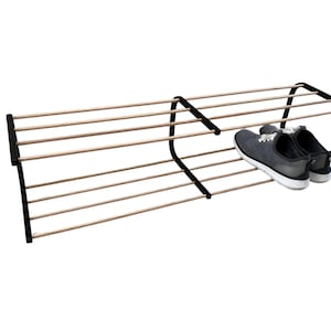 Double Shoe Organizer - Wall Mounted Shoe Rack for Entry Way - 3D Printed Storage Solution - Modern Design to Save Space