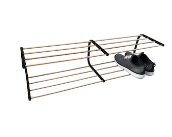 Double Shoe Organizer - Wall Mounted Shoe Rack for Entry Way - 3D Printed Storage Solution - Modern Design to Save Space