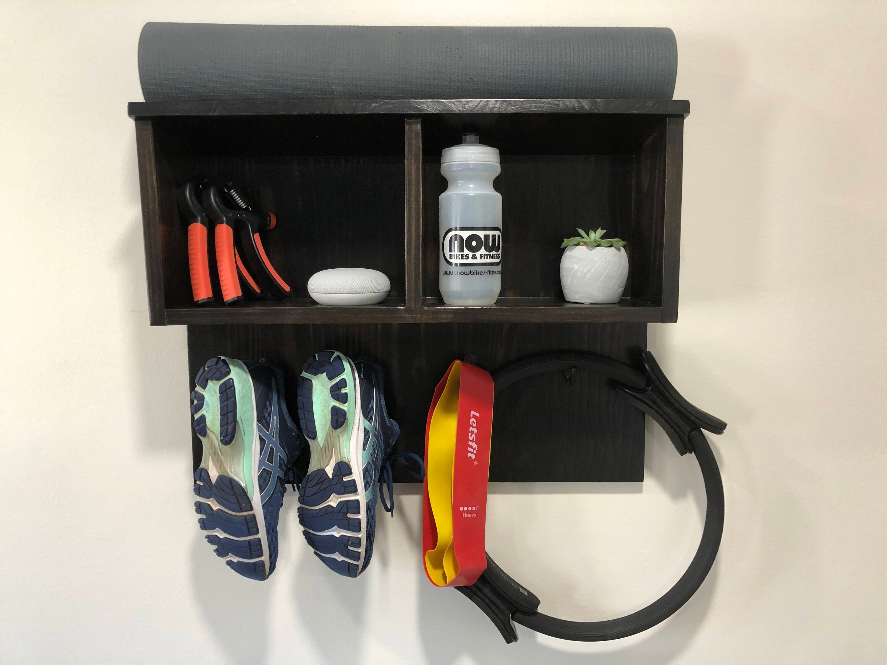 Home Gym organizer bike shelf Fitness Wall Storage Exercise Etsy