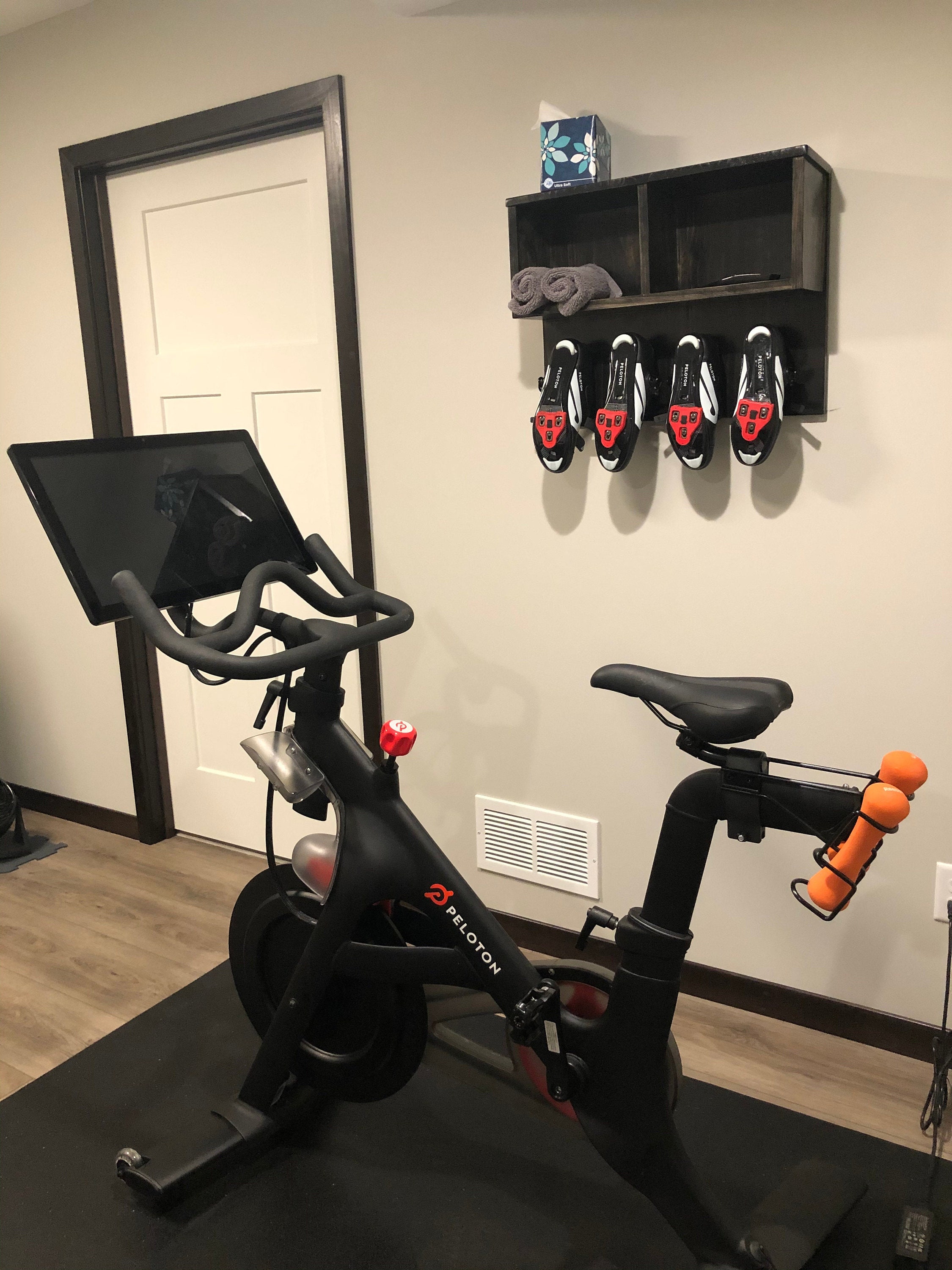 Home Gym organizer bike shelf Fitness Wall Storage Exercise Etsy