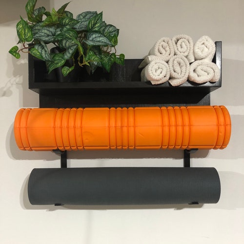 Yoga Mat Shelf Home Gym Organizer Yoga Mat Station Etsy