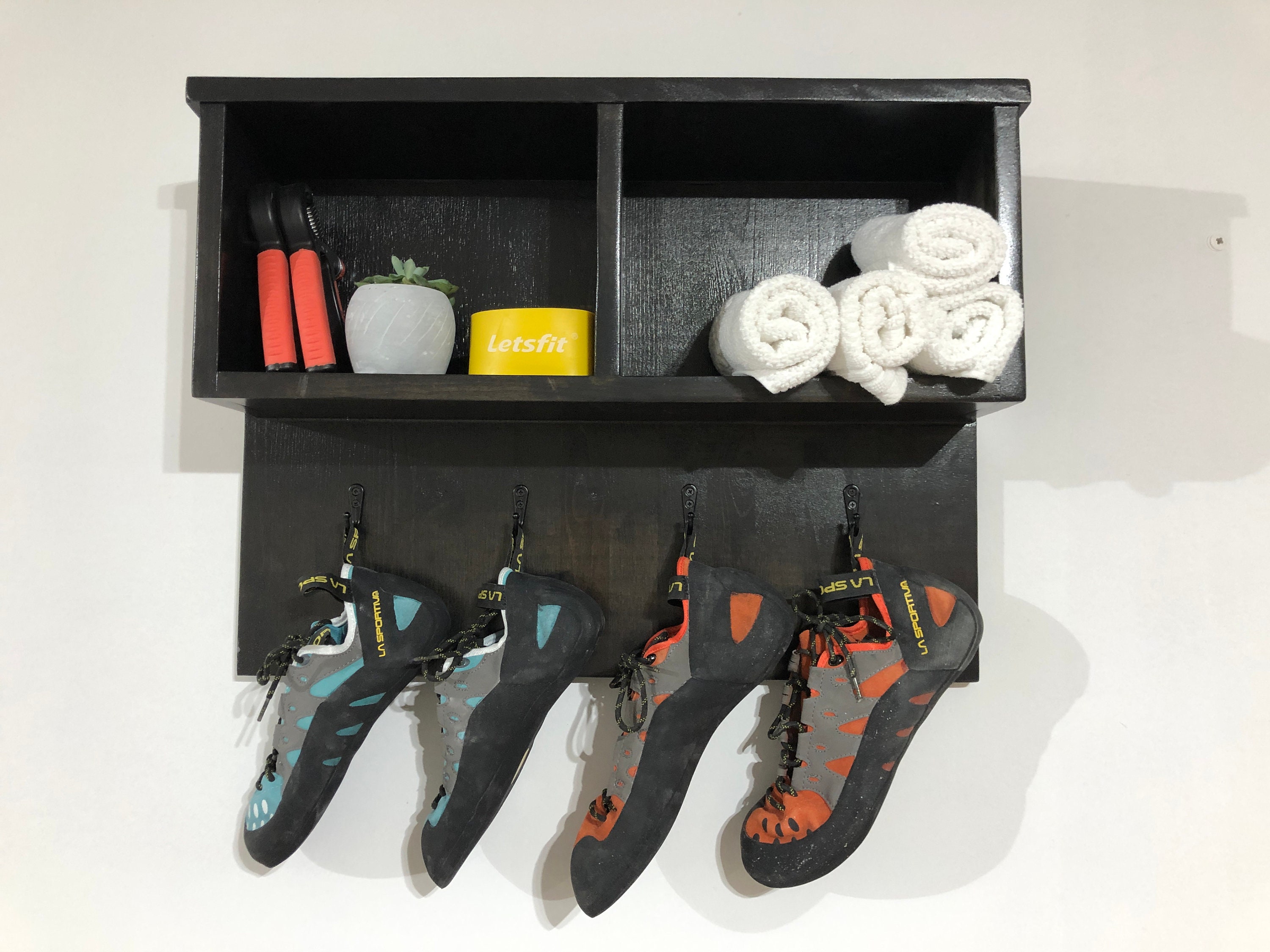Home Gym organizer bike shelf Fitness Wall Storage Exercise Shelf Exercise Equipment Storage Shoe Rack