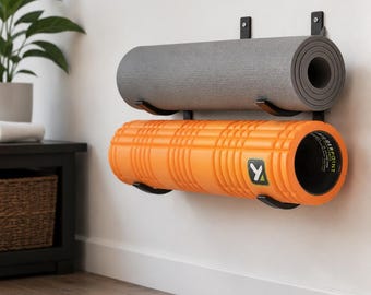 Yoga Mat Holder - Wall Mounted Yoga Mat Rack for Storage & Organization - 3D Printed Home Decor