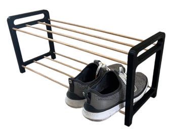 Shoe Storage Rack - Stylish Free Standing Shoe Organizer for Entryway & Home Decor, Space-Saving Storage Solution