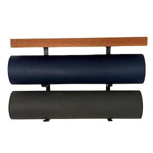 Yoga Mat Storage - Floating Shelf for Yoga Mats - Wall Mount Display - Home Organization & Decor - Space-Saving Solution