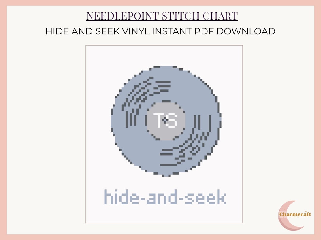 Vinyl Record Needlepoint Pattern | Hide and Seek Music Chart (PDF ...