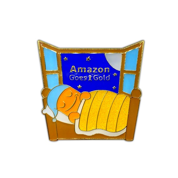Amazon Goes Gold Glitter Enamel Peccy Pin