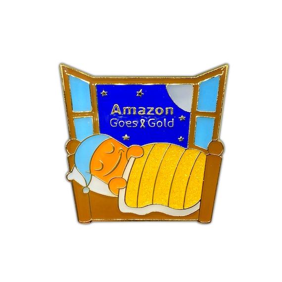 Amazon Goes Gold Glitter Enamel Peccy Pin