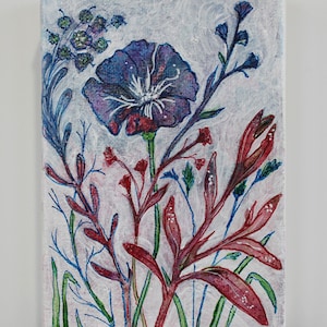 Small Flower Study No. 2 | Mixed Media Art | Floral Art | Original Painting | Canvas Art