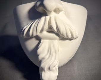 Face with Goatee Cast Art Reference, Handmade Sculpture for Artists