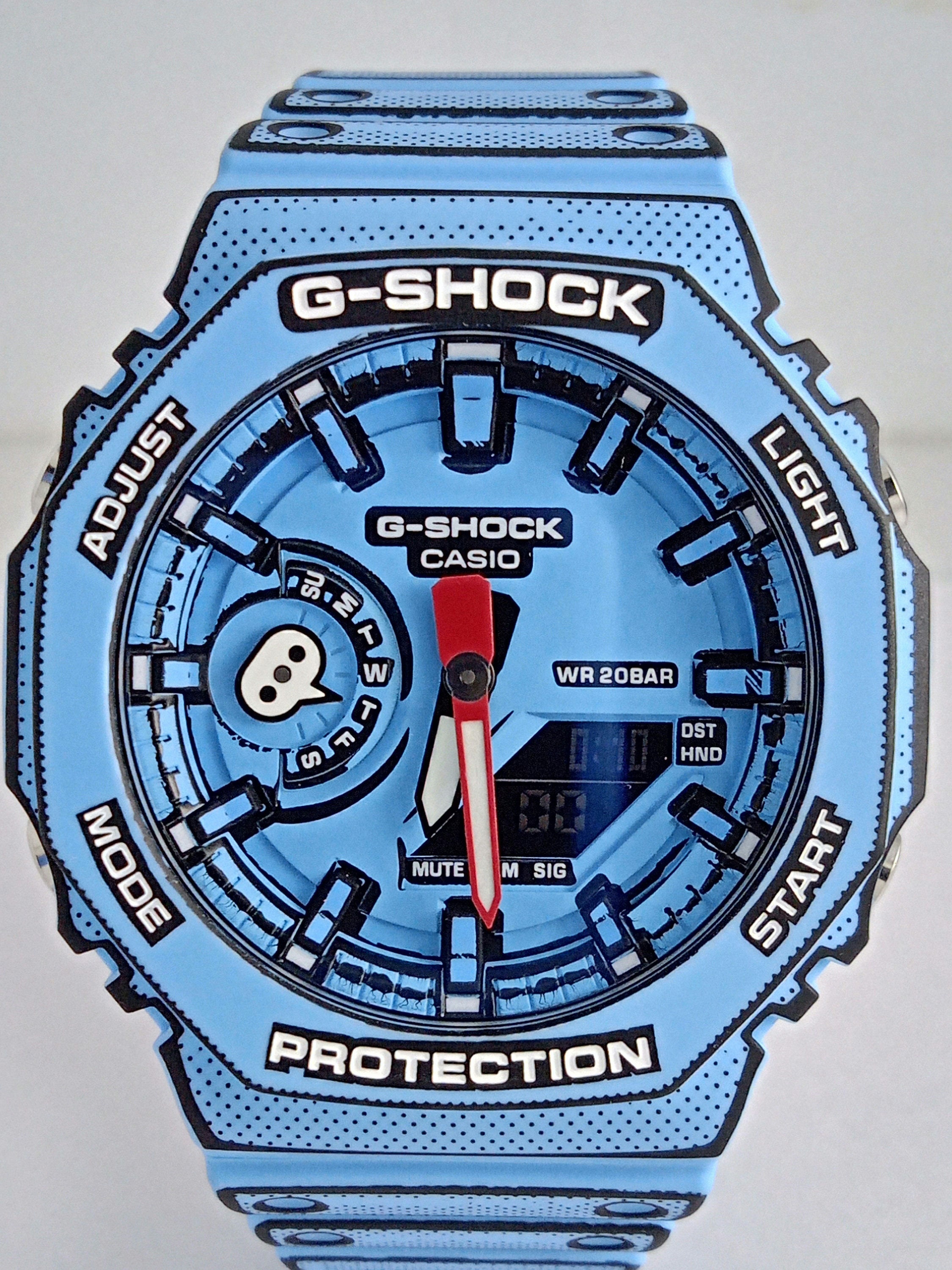 Casio G SHOCK GA 2100MNG 2A Blue Manga Theme Limited Edition Made in Japan Same Day Shipping Fedex Dhl Etsy