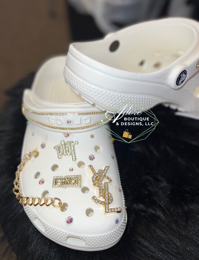 blinged out crocs