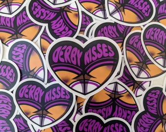 Roller Derby Sticker | Derby Kisses Bootie | Roller Derby Butt sticker | Bruised bootie sticker