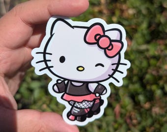 Roller Skating Kitty Sticker | Roller Derby Vinyl Sticker
