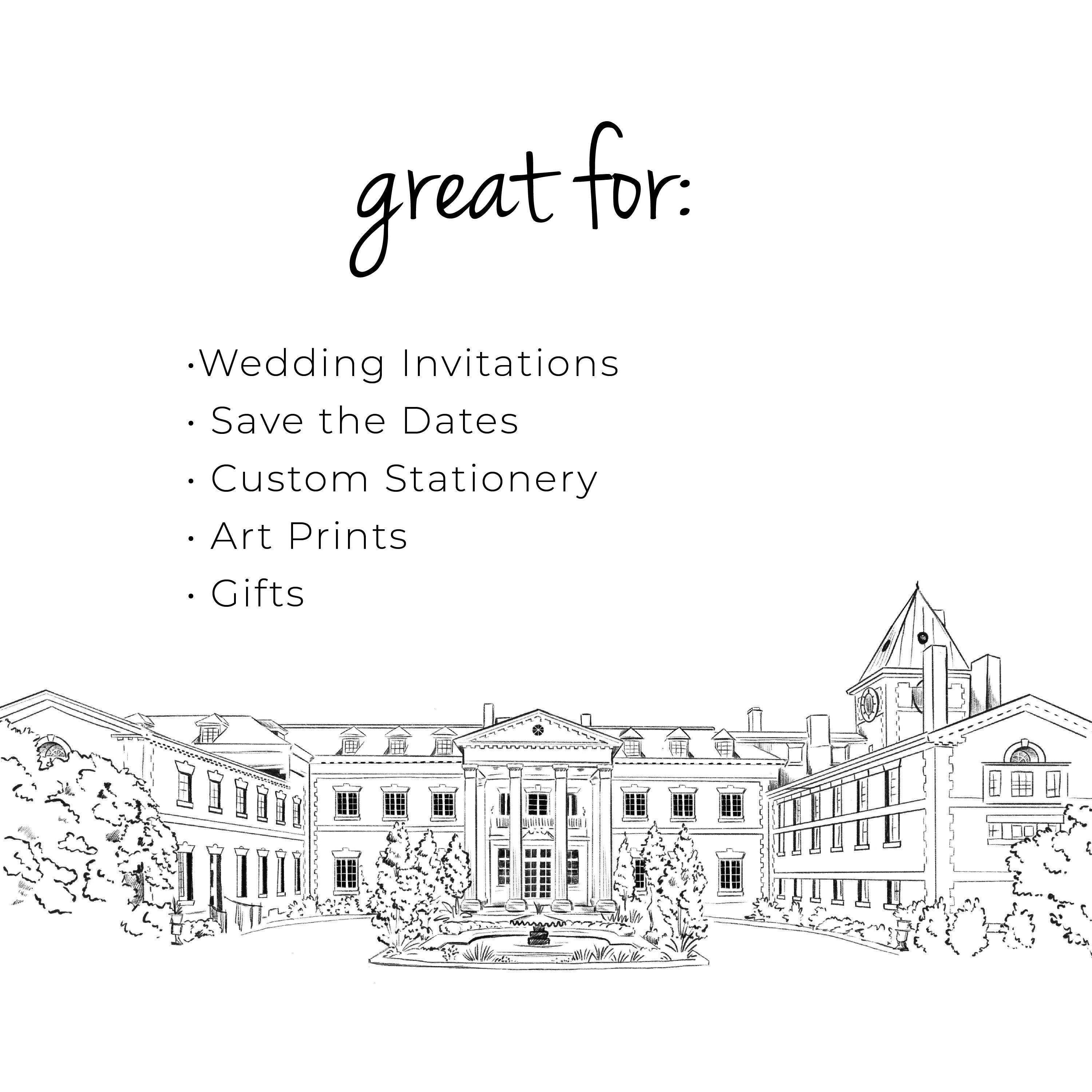 Custom Venue Illustration | Digital Download - Etsy