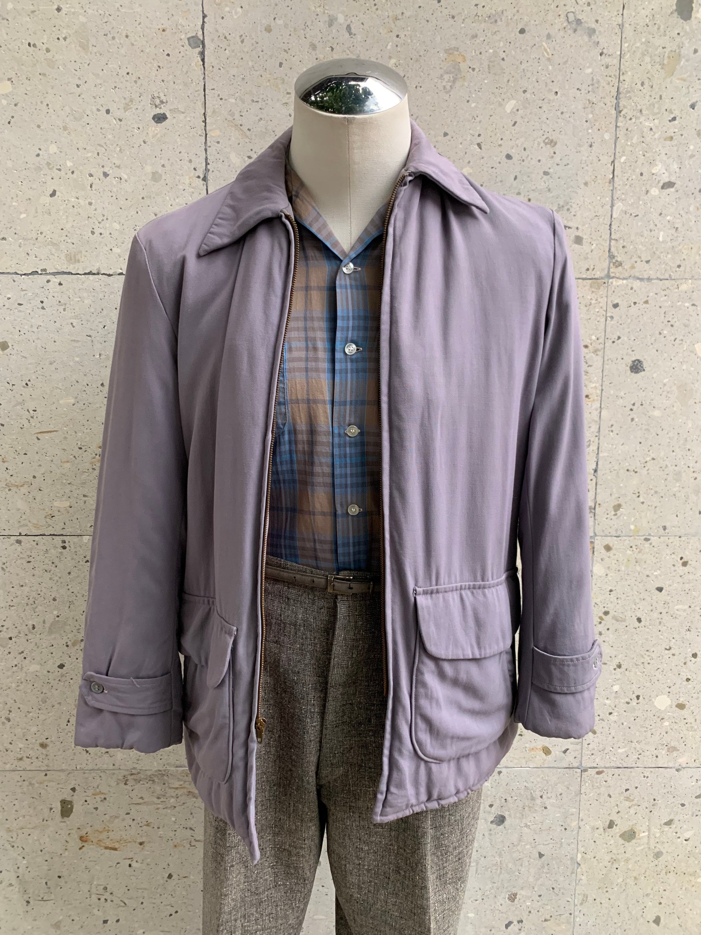 ぱ*ん様 40s 〜 50s ストライプ ジャケット Herb Gerrie U VTG 40 50S MINNEAPOLIS ROUNDHOUSE HEADLIGHT HICKORY STRIPE