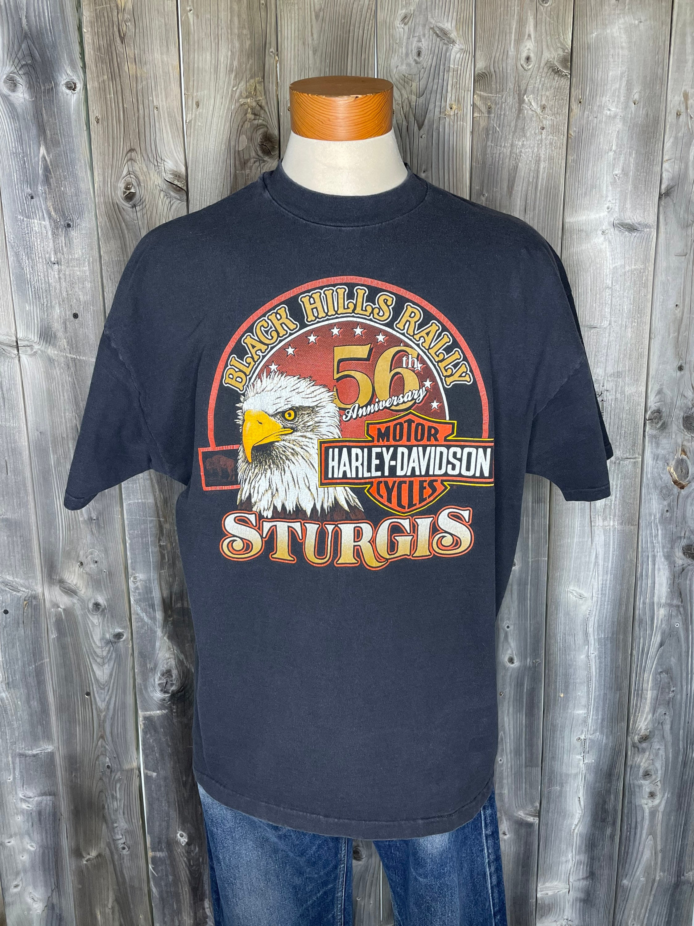VINTAGE 1990s Harley Davidson Sturgis 56th Anniversary Black
