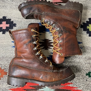 VINTAGE 1960s Red Wing Irish Setter Sport Boots / Combat Boots / Logger / Work Boots / Lumberjack / Heritage / Made in Usa / True Vintage