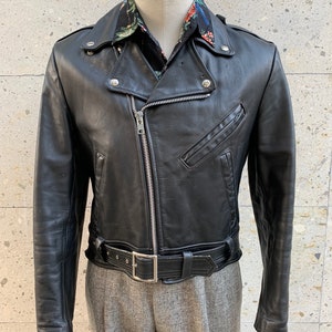VINTAGE 1980s Brimaco Biker Leather Jacket / Made n Canada / TopGrain / Motorcycle Gear / Punk / Perfecto / Rocker / Side Laces / Rockabilly