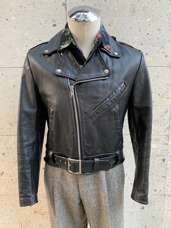 VINTAGE 1980s Brimaco Biker Leather Jacket Made in Canada Top Grain Motorcycle Punk Perfecto Rocker Side Laces Rockabilly Etsy