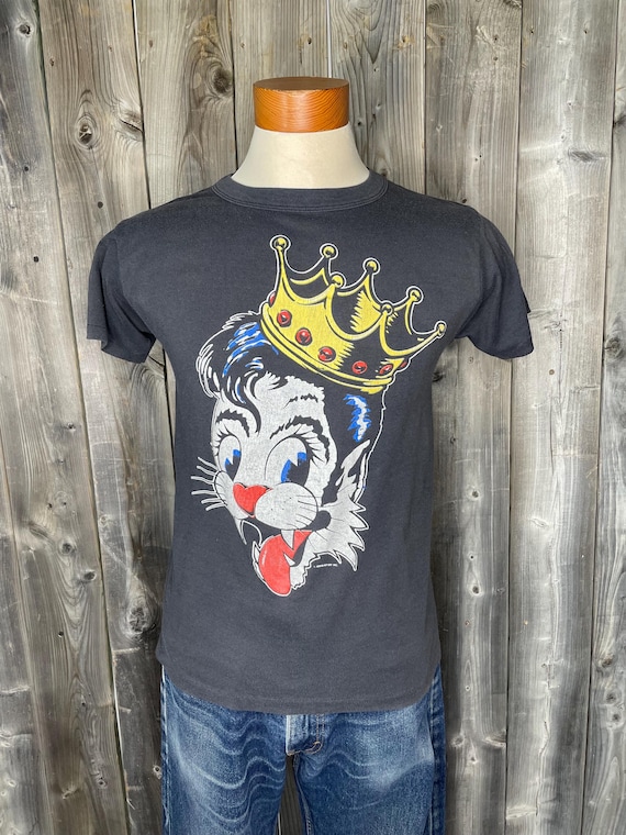 Vintage 1980s Stray Cats Tour T-shirt Rockabilly Style
