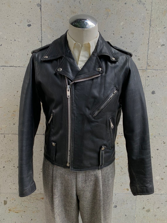 VINTAGE 1980s Harley Davidson Biker Leather Jacket Hand Painted Perfecto American Motorcycle Jacket USA Punk Rock Cycle Champ Etsy Canada
