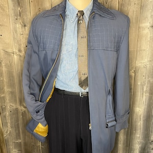 VINTAGE 1950s Buck Skein Joe Gabardine Jacket / Lined Quilted Outer Jack / Hepcat / Car Coat /Barnstormer Jacket / Rockabilly / True Vintage