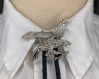 VINTAGE 1990-tals Eagle Bolo slips / Western / Cowboy / Texas / Cowgirl / Rockabilly / Country / Bröllop / Biker