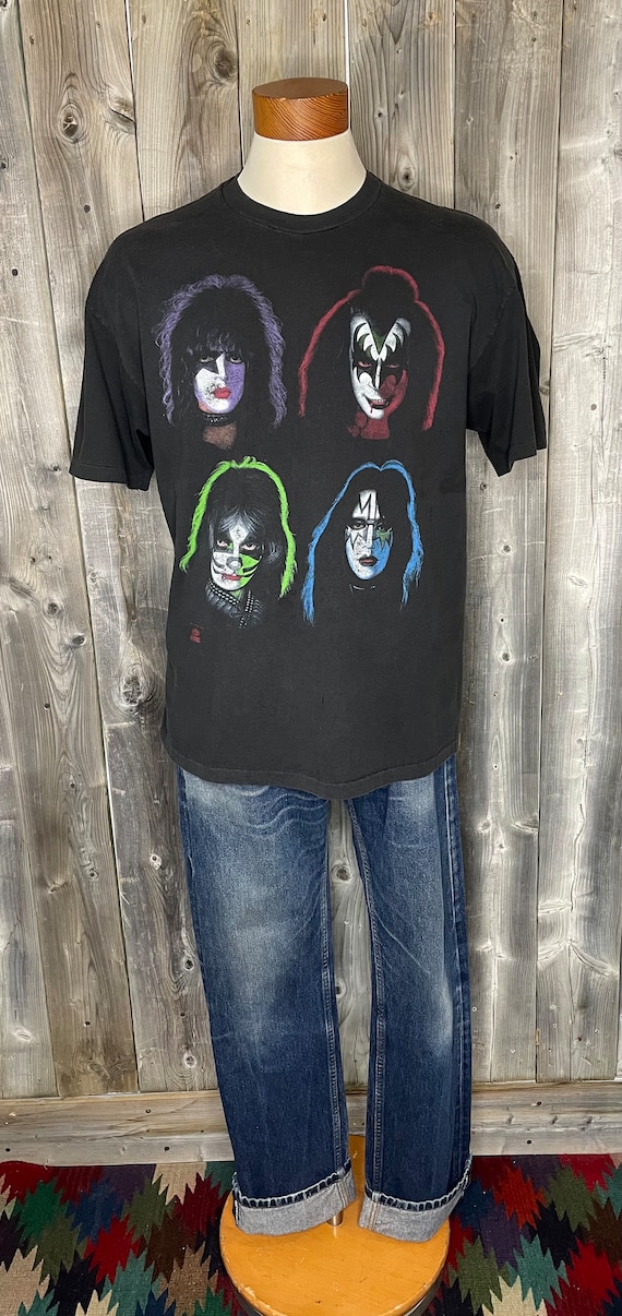 メーカー直売 - 人気ランキング KISS 1990s VINTAGE Band Band Rock Hard / 1991 T-shirt ミュージシャン